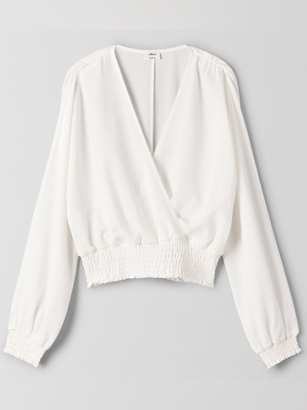 Wilfred “reign” wrap front blouse #23